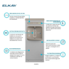 Dispensador de agua fría con llenador de botellas de pedestal Elkay EZH2O DSSBF8S 5